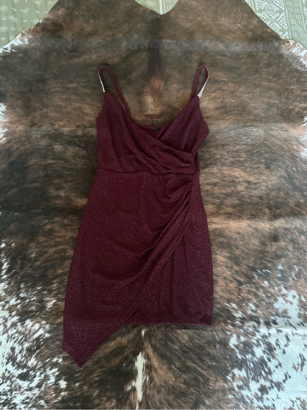 Windsor Sparkle Burgundy Slip Dress